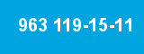 963 119-15-11 963 119-15-11